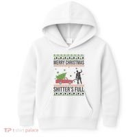 Merry Christmas Shitters Full Funny Ugly Kids Hoodie thumb 0