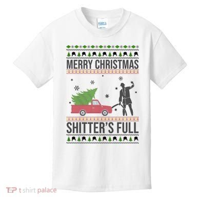 Merry Christmas Shitters Full Funny Ugly Kids T-Shirt