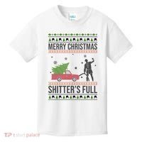 Merry Christmas Shitters Full Funny Ugly Kids T-Shirt thumb 0