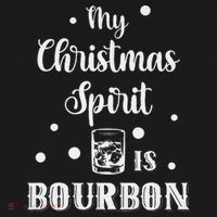 My Christmas Spirit Is Bourbon Funny Holiday Liquor Drinker Women's Hoodie thumb 2
