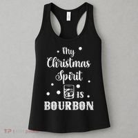 My Christmas Spirit Is Bourbon Funny Holiday Liquor Drinker Women's Tank Top thumb 3