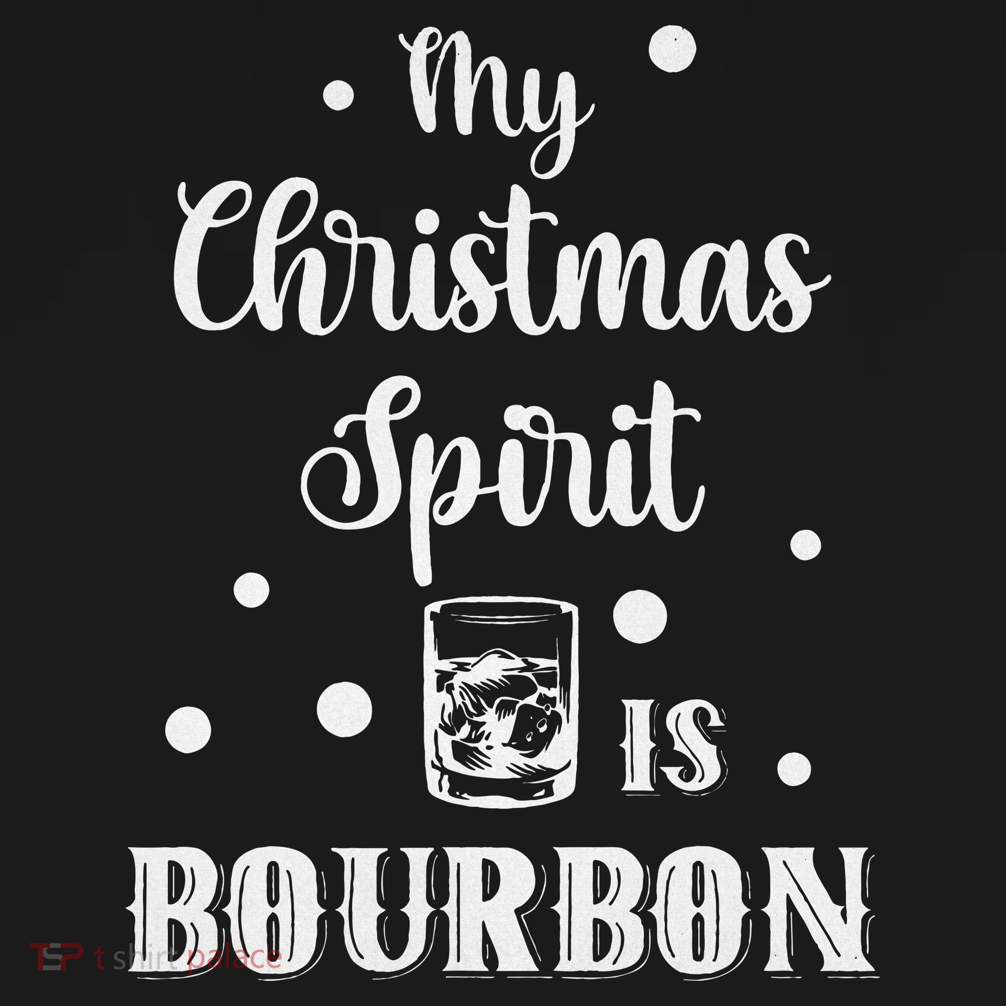 My Christmas Spirit Is Bourbon Funny Holiday Liquor Drinker Women's Tank Top