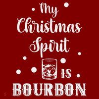 My Christmas Spirit Is Bourbon Funny Holiday Liquor Drinker Mousepad thumb 1