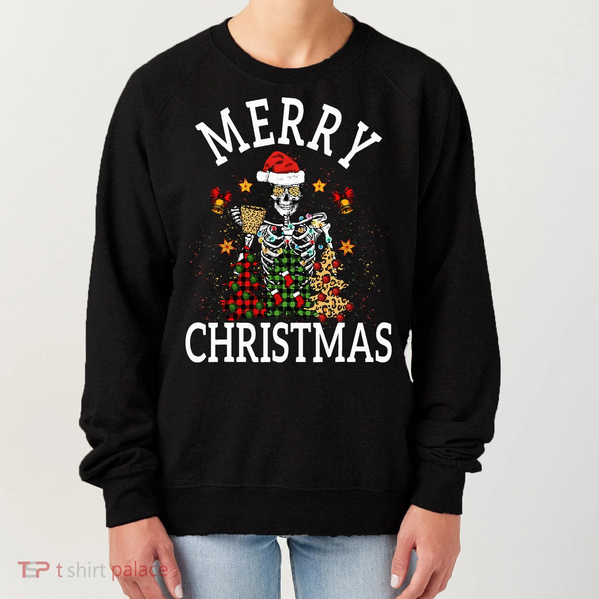 Merry Christmas Skull Skeleton funny  Women's Sweatshirt