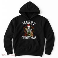 Merry Christmas Skull Skeleton funny  Hoodie thumb 0