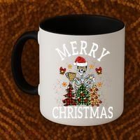 Merry Christmas Skull Skeleton funny  Coffee Mug thumb 2