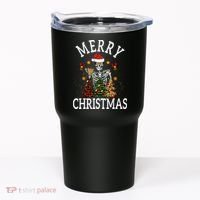 Merry Christmas Skull Skeleton funny  Tumbler thumb 0
