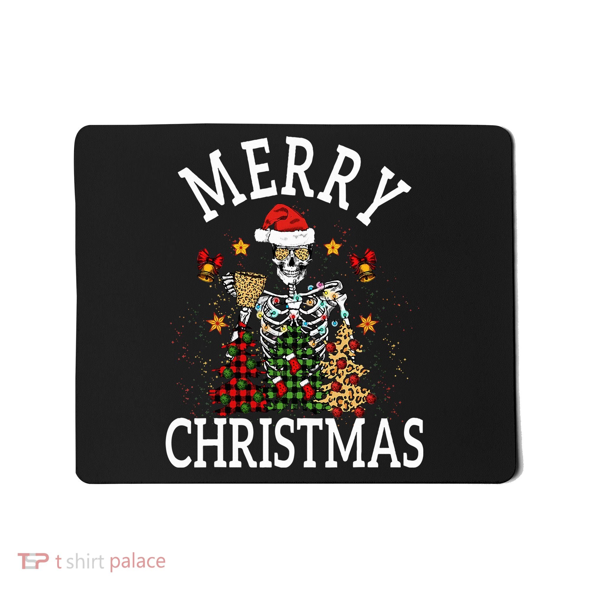 Merry Christmas Skull Skeleton funny  Mousepad