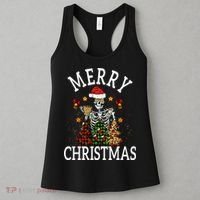 Merry Christmas Skull Skeleton funny  Women's Tank Top thumb 3