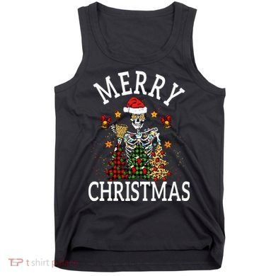 Merry Christmas Skull Skeleton funny  Tank Top