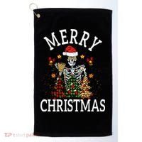 Merry Christmas Skull Skeleton funny  Golf Towel thumb 0