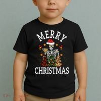 Merry Christmas Skull Skeleton funny  Toddler T-Shirt thumb 2