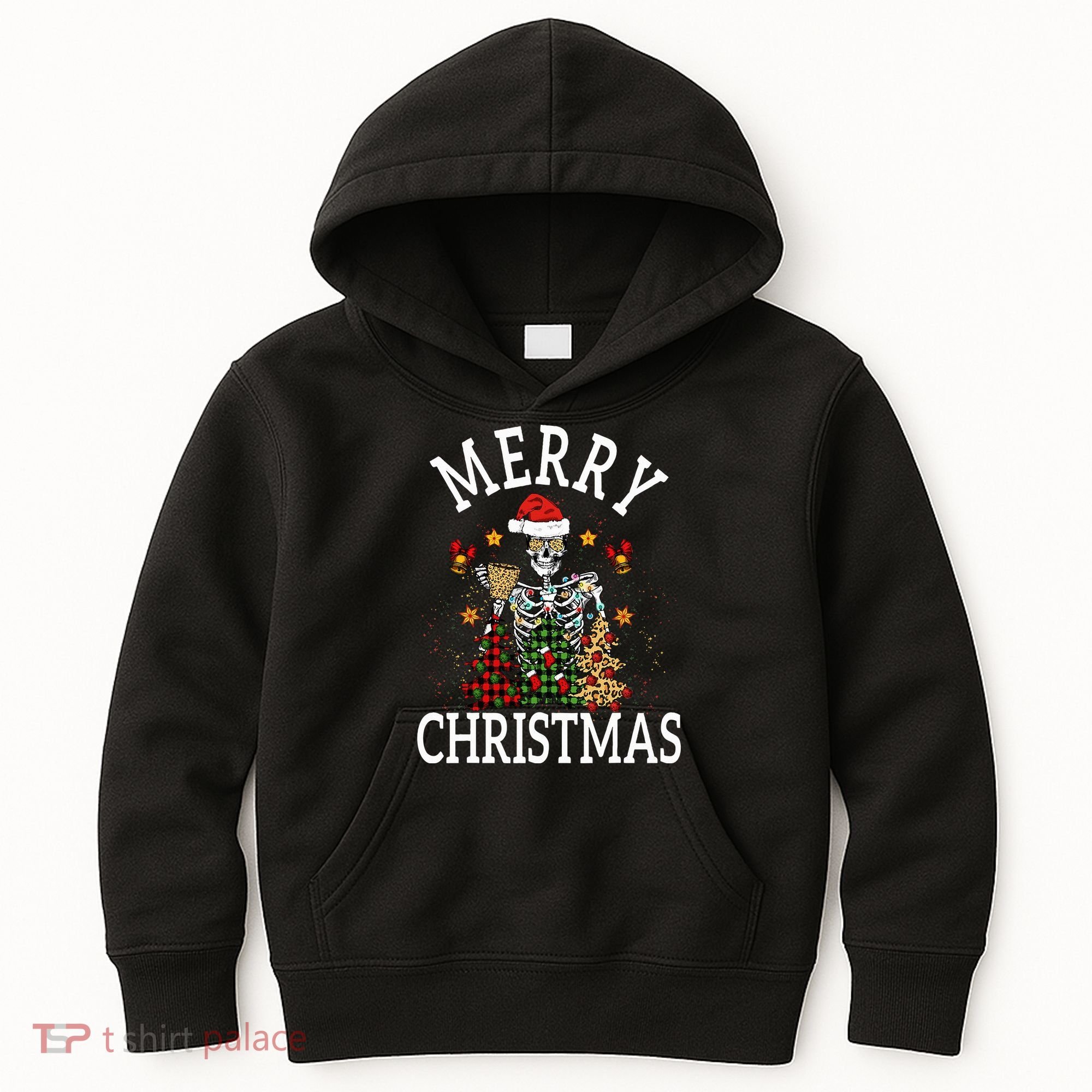 Merry Christmas Skull Skeleton funny  Kids Hoodie