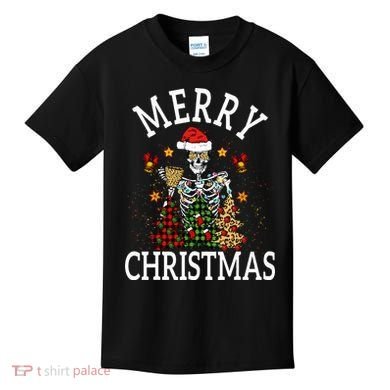 Merry Christmas Skull Skeleton funny  Kids T-Shirt