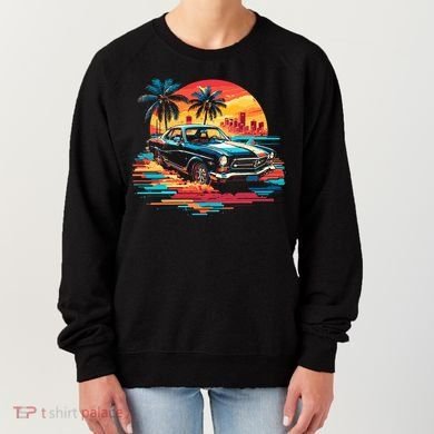 Miami Car Str Sunset Cool Graphic Design Women's Sweatshirt