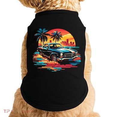 Miami Car Str Sunset Cool Graphic Design Doggie Tank
