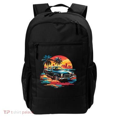 Miami Car Str Sunset Cool Graphic Design Backpack