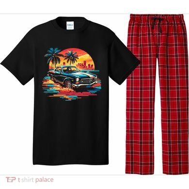 Miami Car Str Sunset Cool Graphic Design Pajama Set