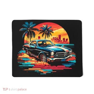 Miami Car Str Sunset Cool Graphic Design Mousepad