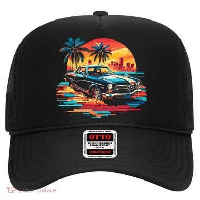Miami Car Str Sunset Cool Graphic Design Hat