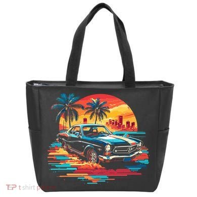 Miami Car Str Sunset Cool Graphic Design Tote Bag