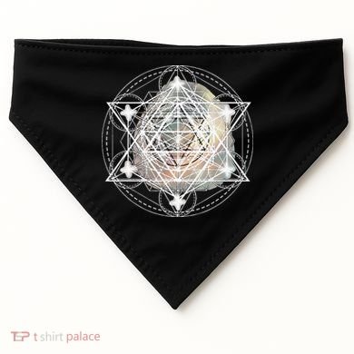Metatron Cube Sacred Geometry Spiritual Yoga USA-Made Doggie Bandana