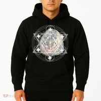 Metatron Cube Sacred Geometry Spiritual Yoga Hoodie thumb 2