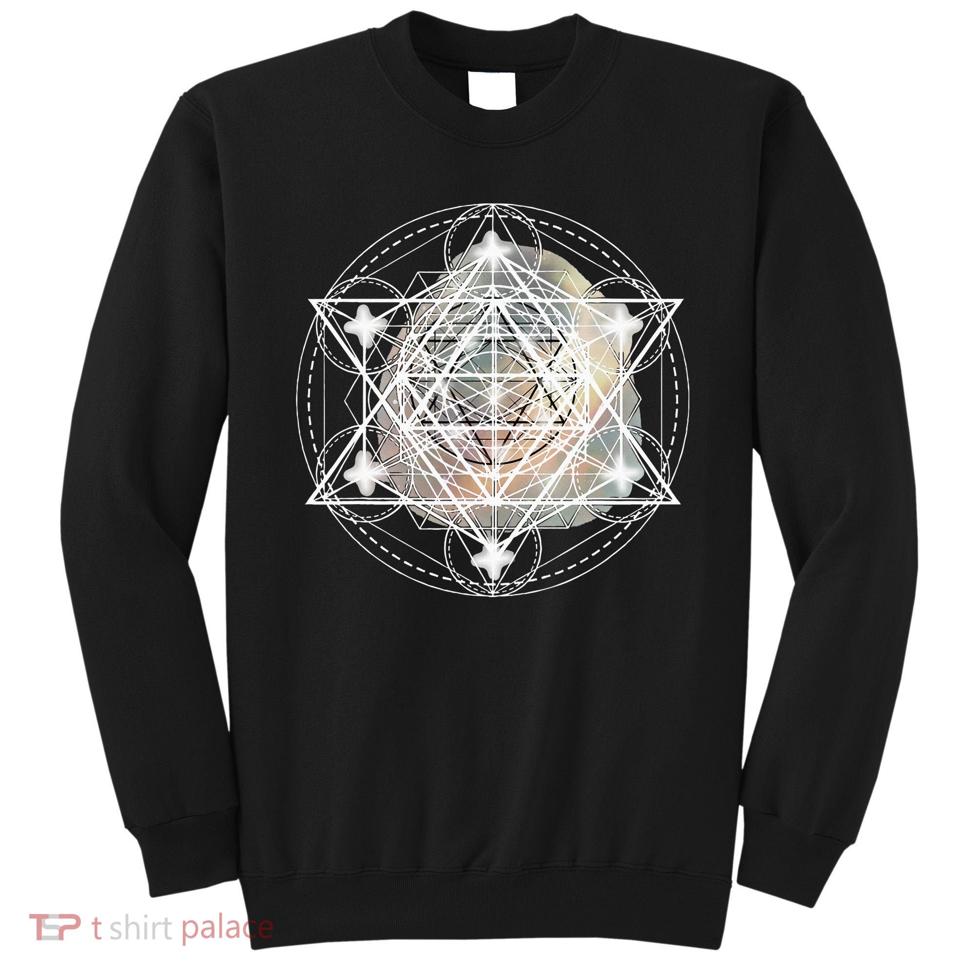 Metatron Cube Sacred Geometry Spiritual Yoga Sweatshirt