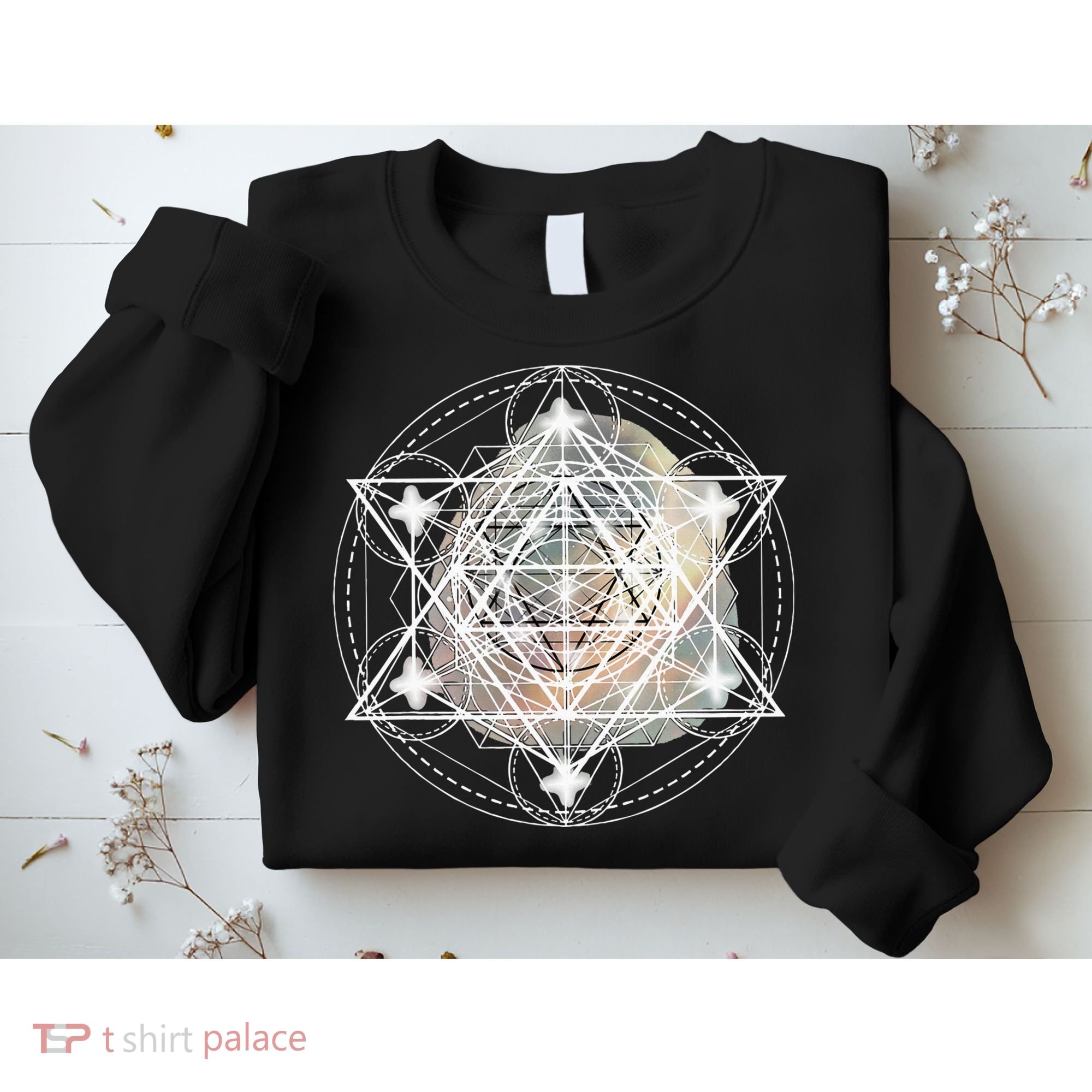 Metatron Cube Sacred Geometry Spiritual Yoga Sweatshirt