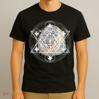Metatron Cube Sacred Geometry Spiritual Yoga T-Shirt thumb 3