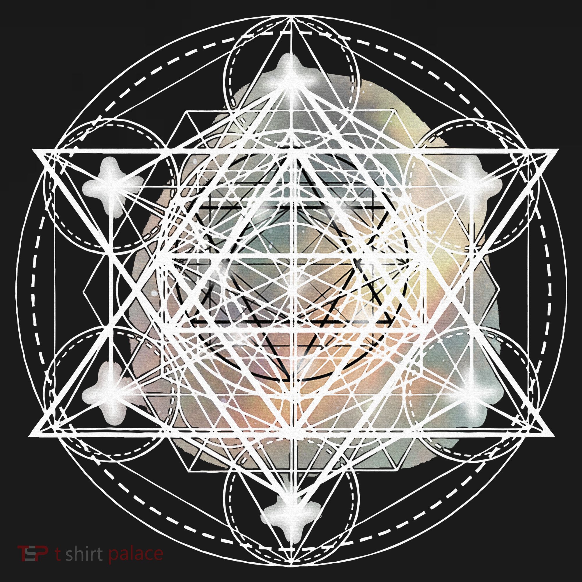 Metatron Cube Sacred Geometry Spiritual Yoga Button