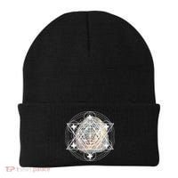 Metatron Cube Sacred Geometry Spiritual Yoga Beanie thumb 0
