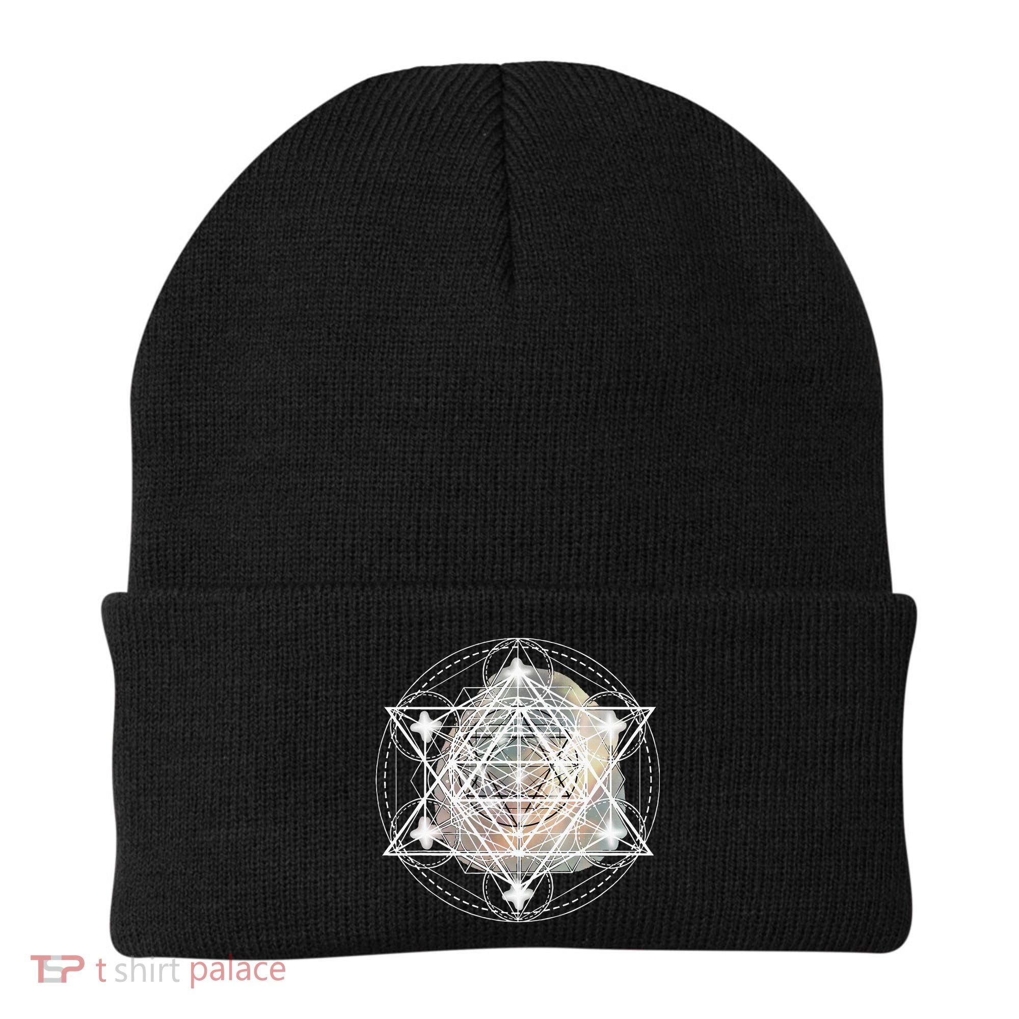 Metatron Cube Sacred Geometry Spiritual Yoga Beanie