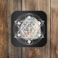 Metatron Cube Sacred Geometry Spiritual Yoga Coaster thumb 0