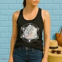 Metatron Cube Sacred Geometry Spiritual Yoga Women's Tank Top thumb 2