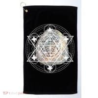 Metatron Cube Sacred Geometry Spiritual Yoga Golf Towel thumb 0