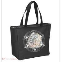 Metatron Cube Sacred Geometry Spiritual Yoga Tote Bag thumb 2