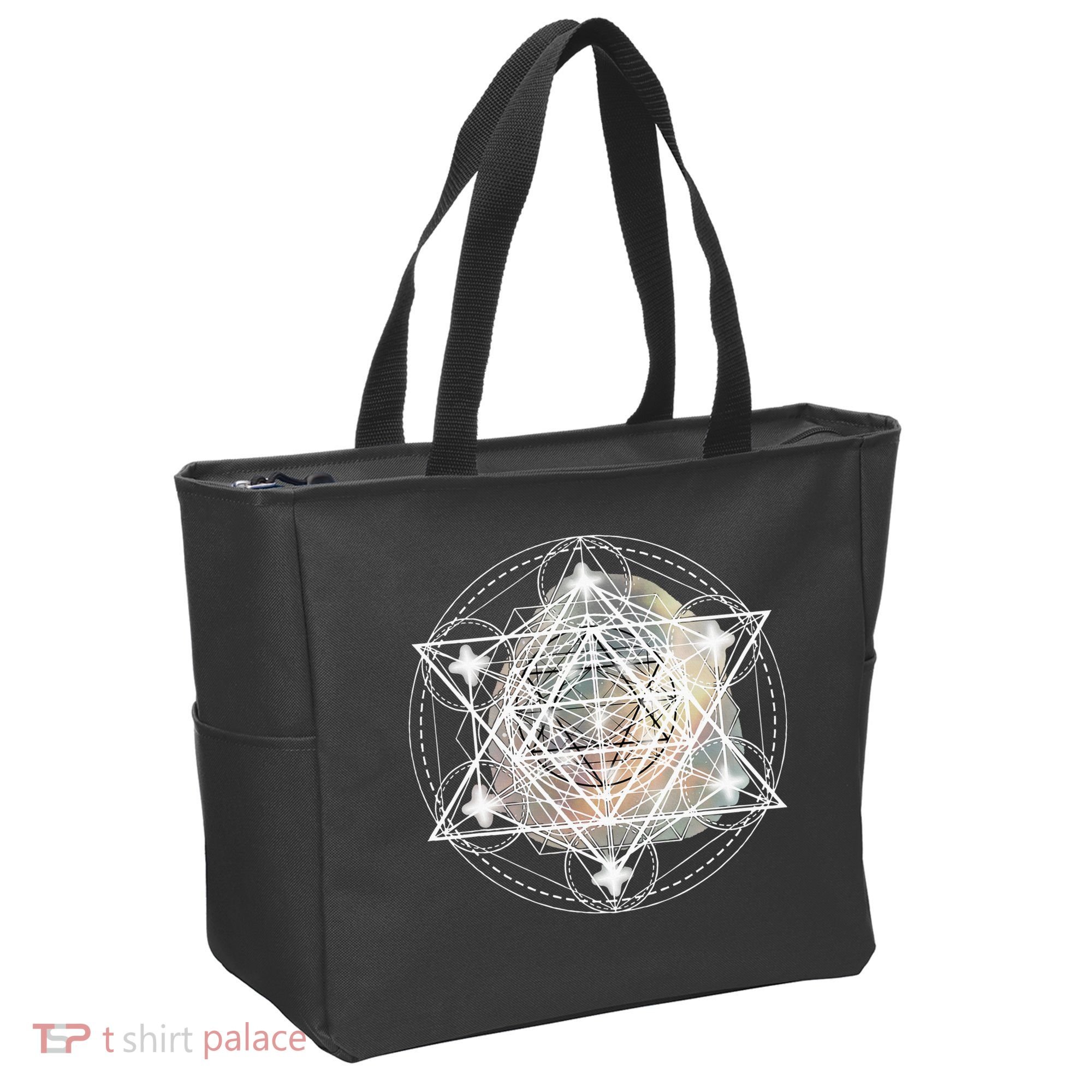 Metatron Cube Sacred Geometry Spiritual Yoga Tote Bag