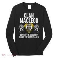 Macleod Clan Scottish Name Coat Of Arms Tartan Family Party Long Sleeve Shirt thumb 0