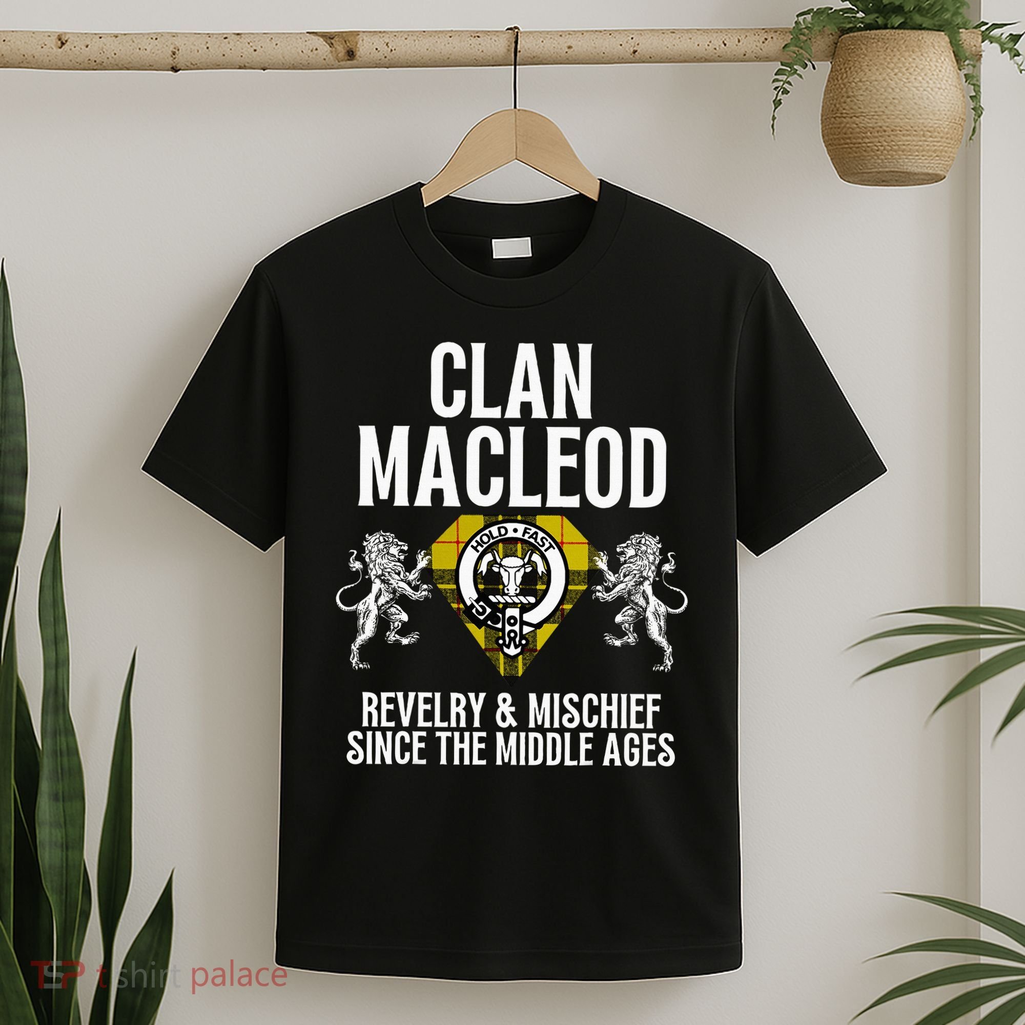 Macleod Clan Scottish Name Coat Of Arms Tartan Family Party T-Shirt