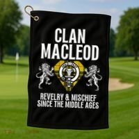 Macleod Clan Scottish Name Coat Of Arms Tartan Family Party Golf Towel thumb 1