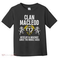 Macleod Clan Scottish Name Coat Of Arms Tartan Family Party Toddler T-Shirt thumb 0