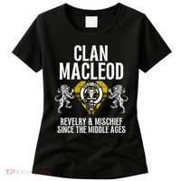 Macleod Clan Scottish Name Coat Of Arms Tartan Family Party Women's T-Shirt thumb 0