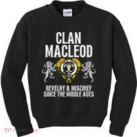 Macleod Clan Scottish Name Coat Of Arms Tartan Family Party Kids Sweatshirt thumb 0