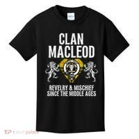 Macleod Clan Scottish Name Coat Of Arms Tartan Family Party Kids T-Shirt thumb 0
