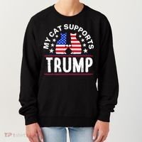 My Cat Supports Trump Women's Sweatshirt thumb 0