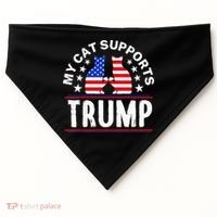 My Cat Supports Trump USA-Made Doggie Bandana thumb 0