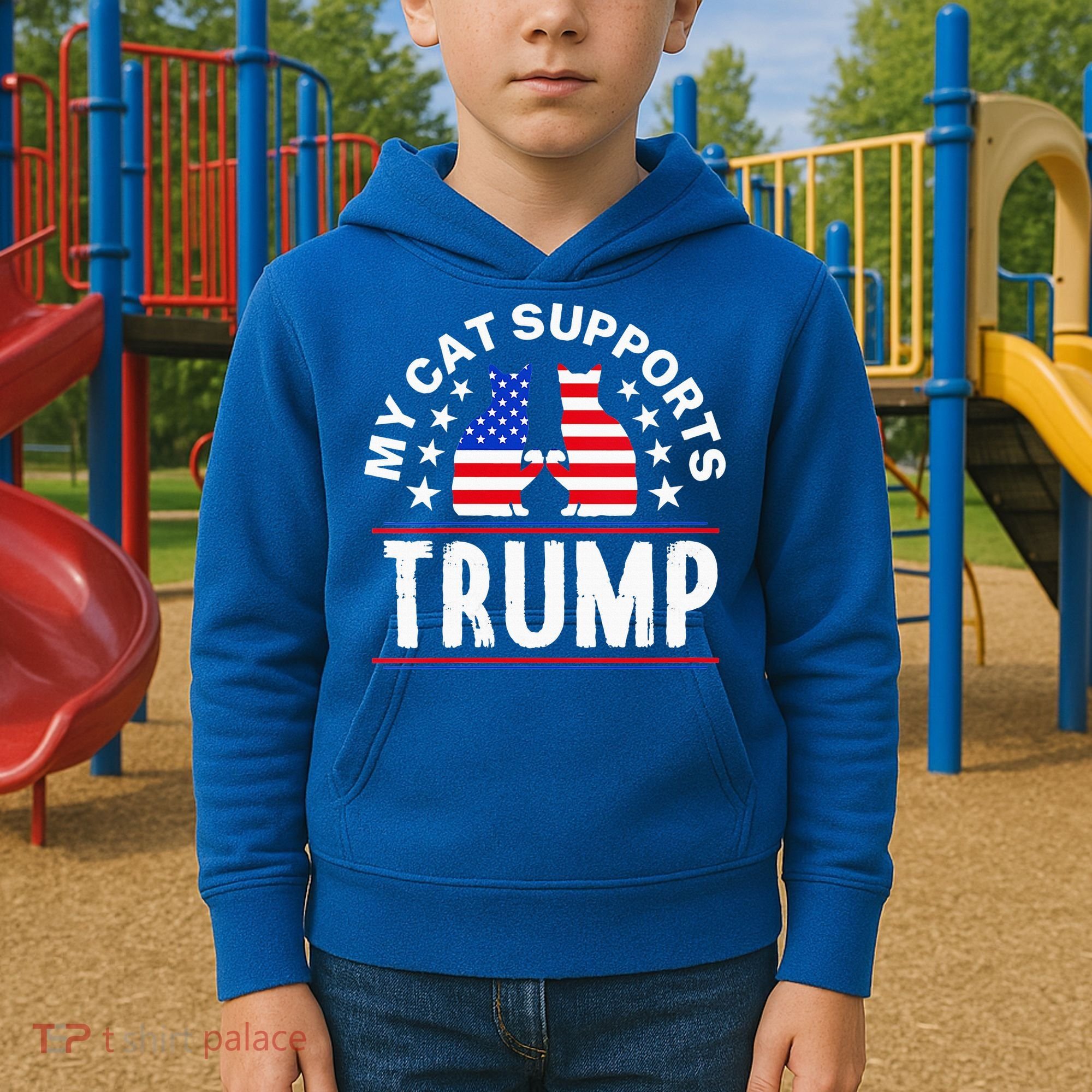 My Cat Supports Trump Kids Hoodie