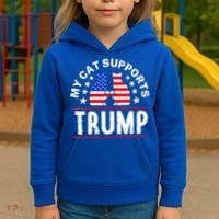 My Cat Supports Trump Kids Hoodie thumb 3