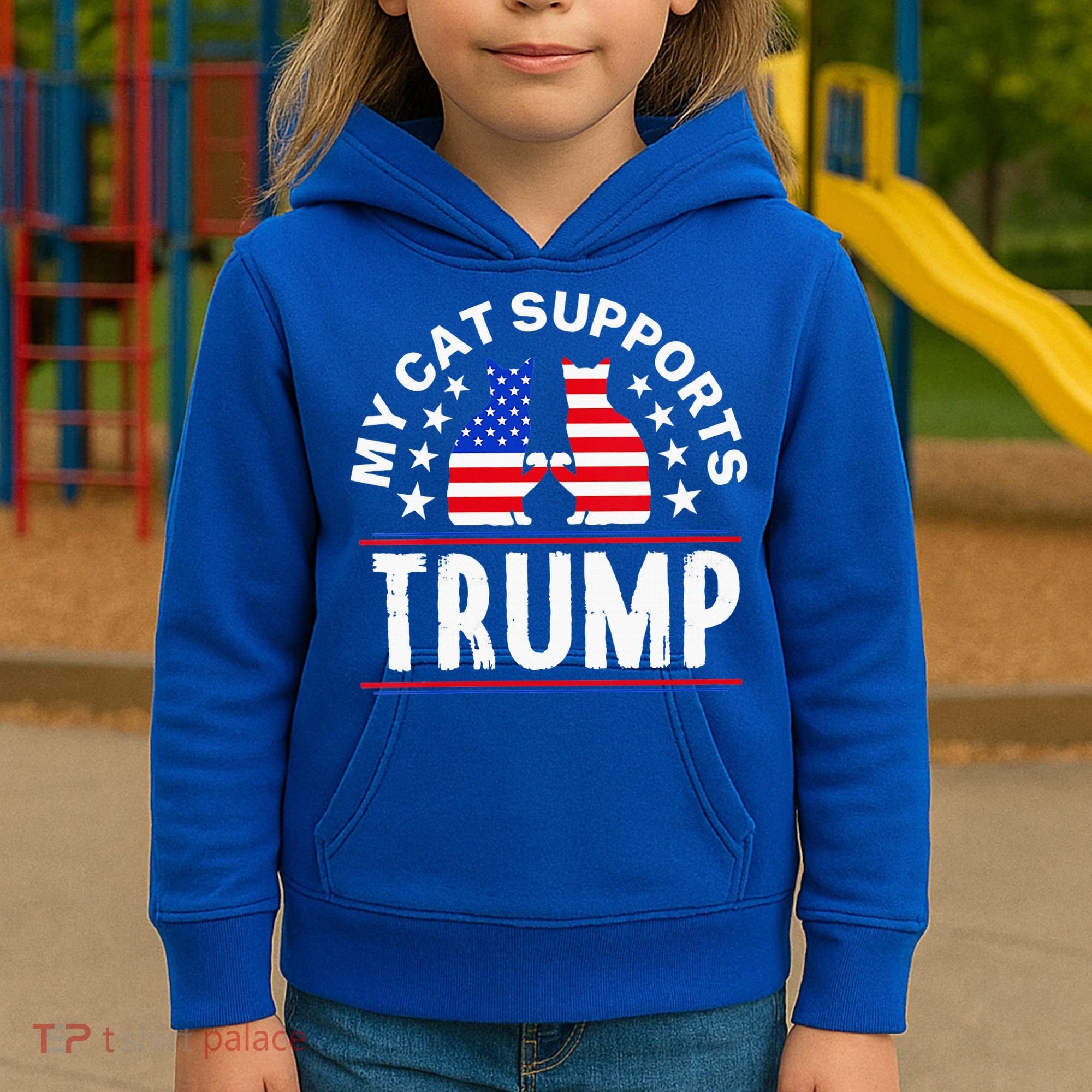 My Cat Supports Trump Kids Hoodie